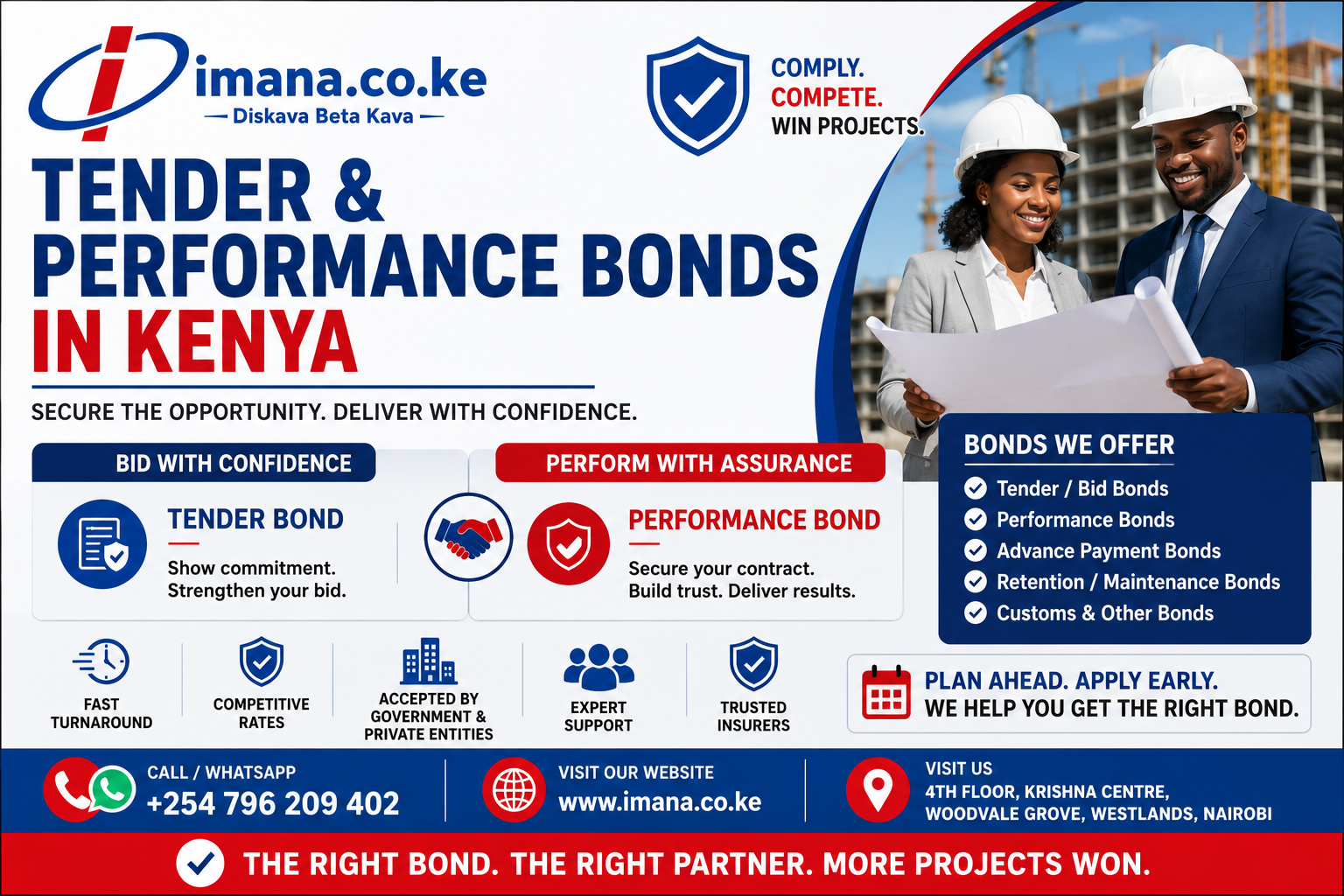 Tender and Performance Bonds Kenya | Compare Quotes