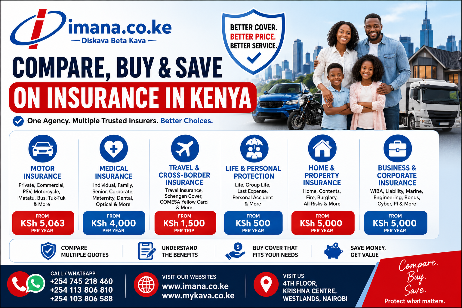 Compare Insurance Quotes in Kenya | Buy Affordable Cover Online
