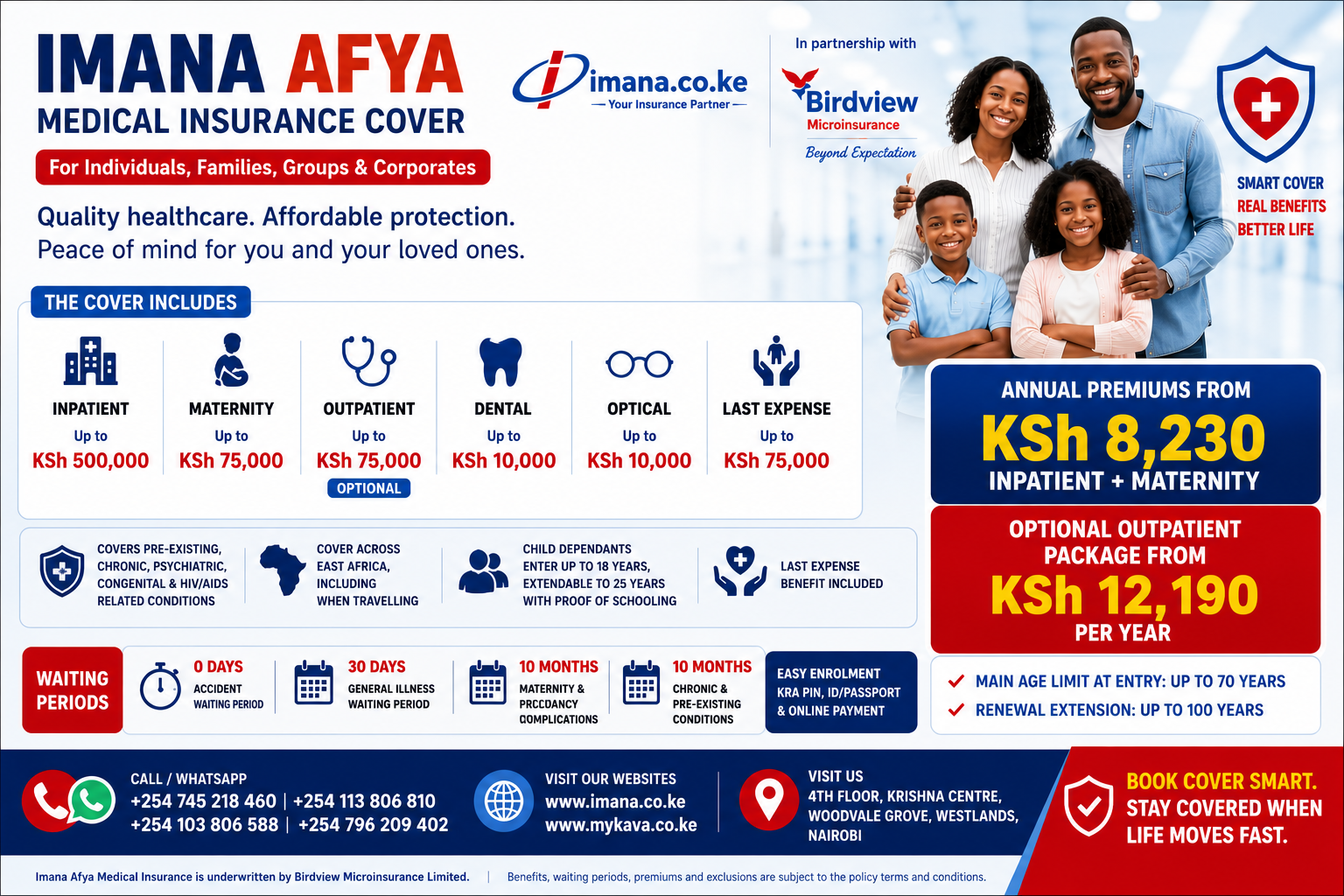 Imana Afya Medical Cover Kenya | Inpatient, Maternity & Outpatient Insurance