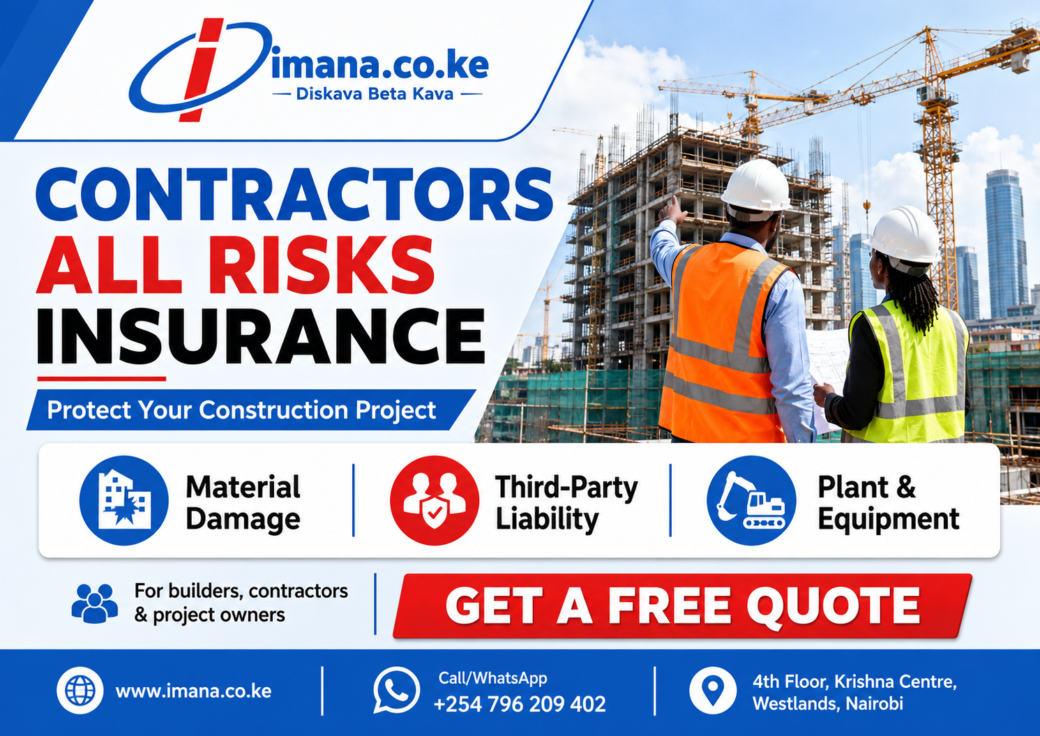 Contractors All Risks Insurance Kenya | Compare CAR Quotes