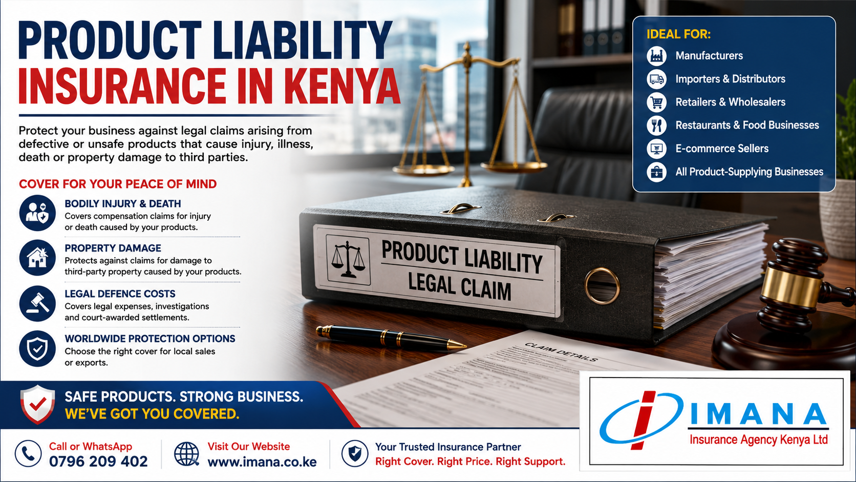 Product Liability Insurance in Kenya | Manufacturers and Retailers