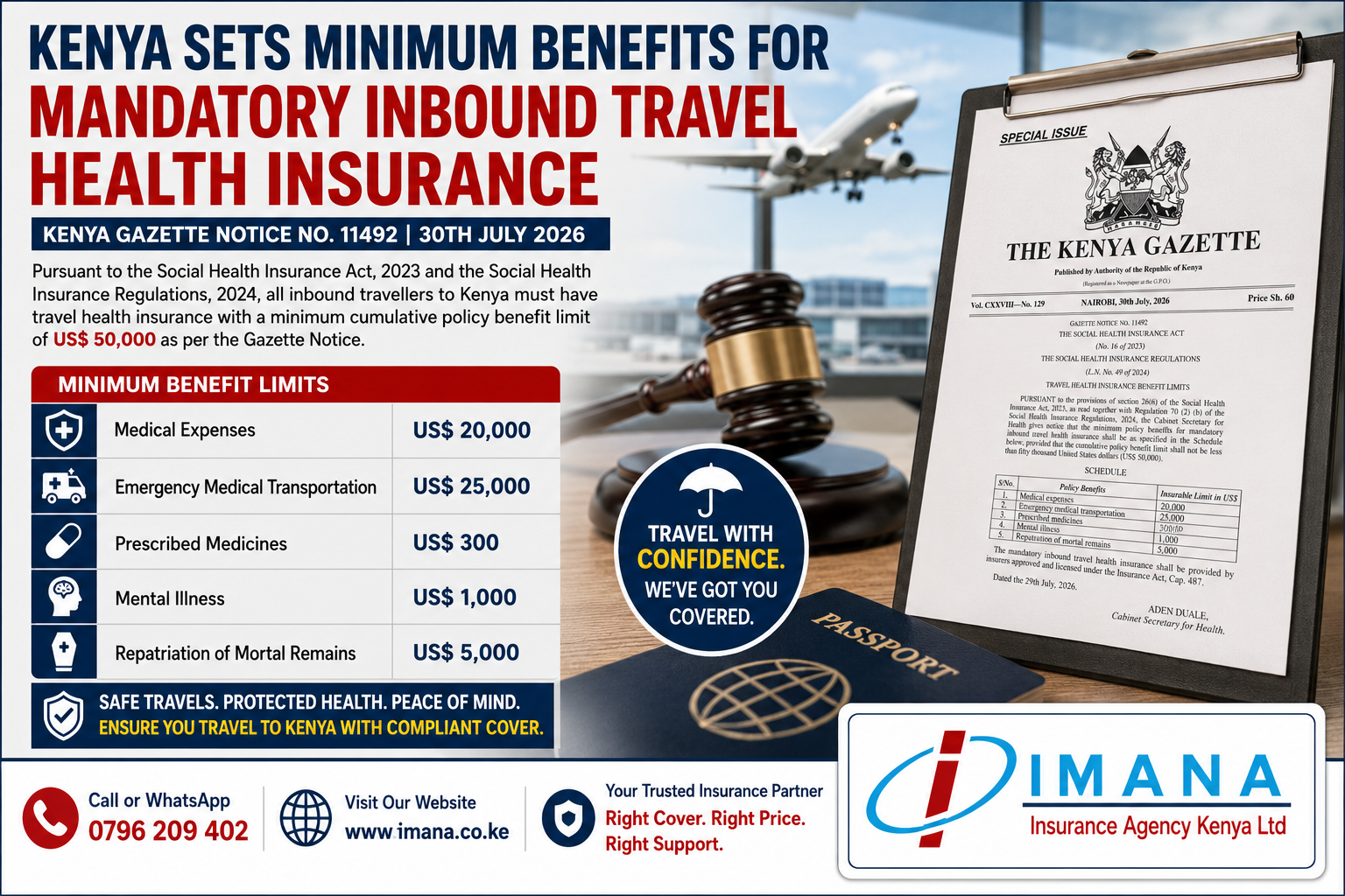 Kenya Mandatory Inbound Travel Health Insurance Requirements 2026